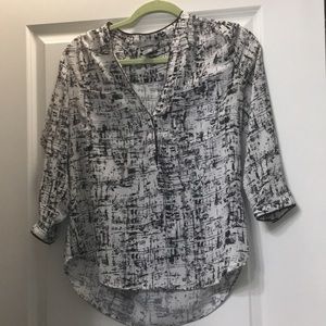 Black and white blouse